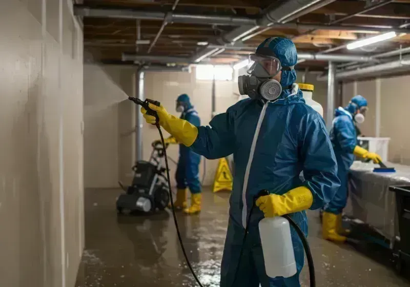 Basement Sanitization and Antimicrobial Treatment process in North Springfield, VA